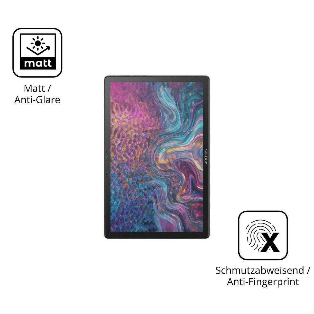 2x 9H Schutzfolie matt für Archos T105 FHD 4G Panz (5)