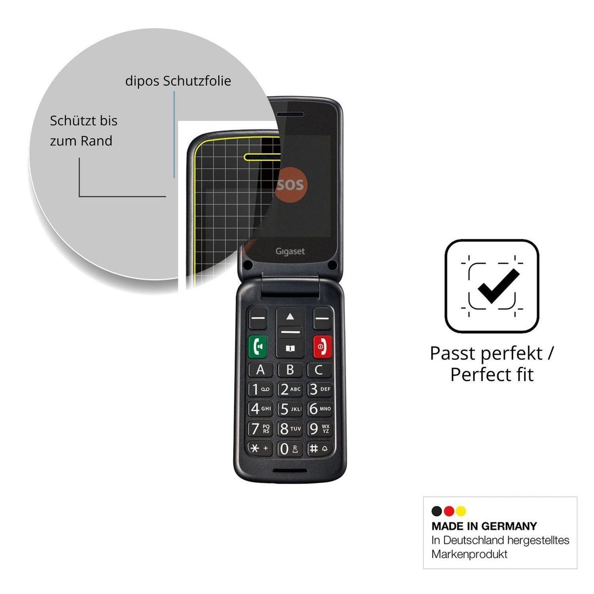 Blickschutzfolie für Gigaset GL590 matt Schutzfoli (4)