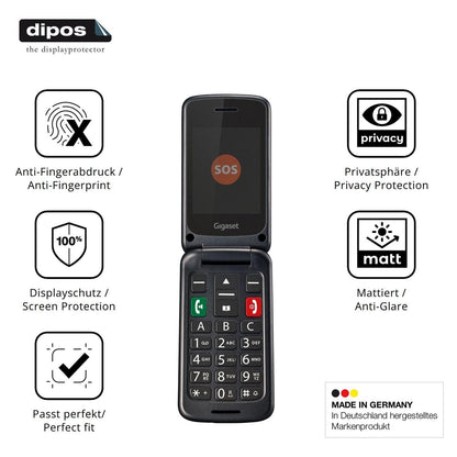 Blickschutzfolie für Gigaset GL590 matt Schutzfoli (5)