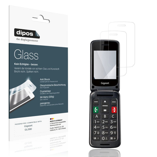 2x 9H Schutzfolie für Gigaset GL590 Panzerfolie (1)