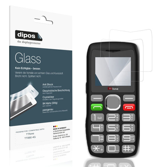 2x 9H Schutzfolie für TTfone TT890 4G Panzerfolie (1)