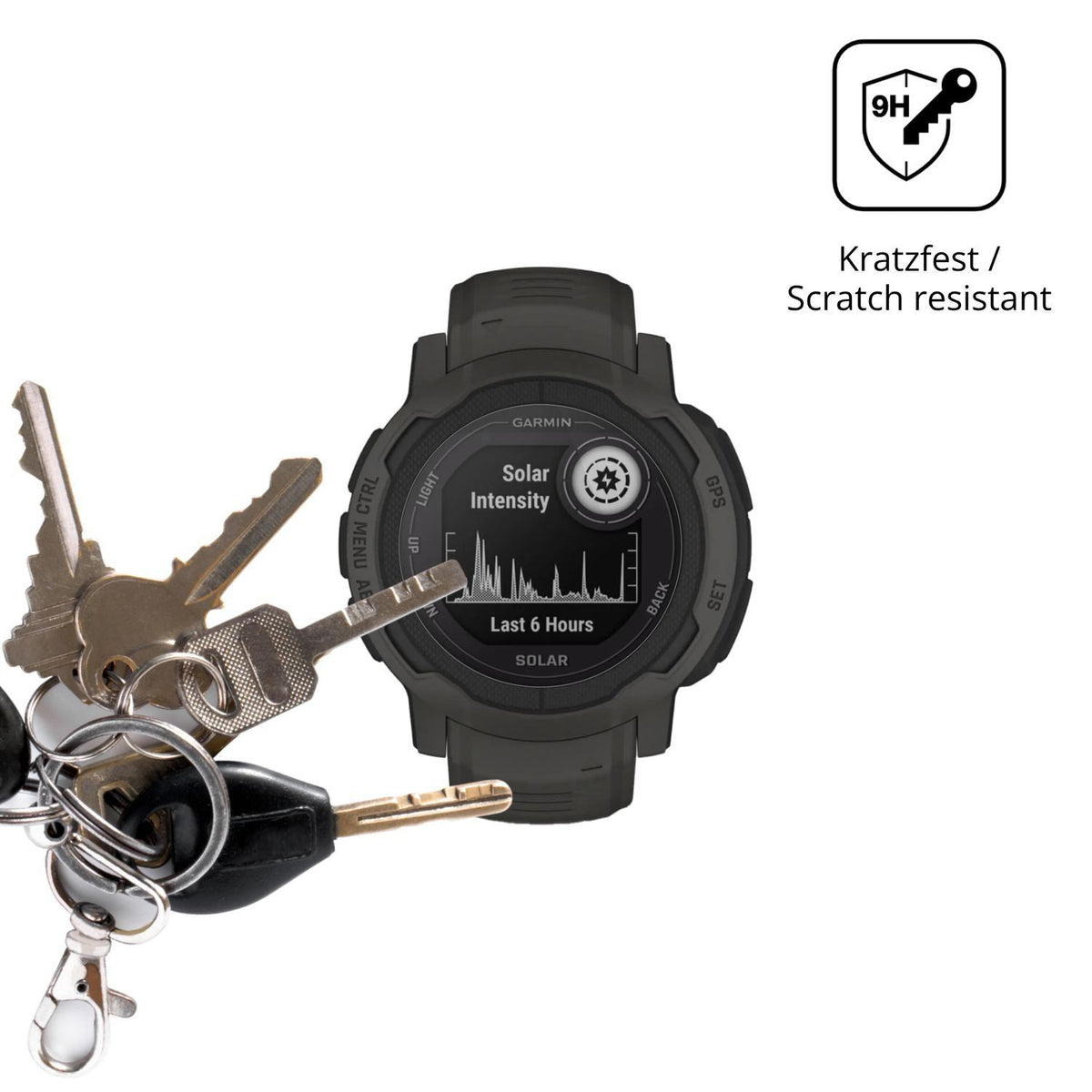 2x 9H Schutzfolie für Garmin Instinct 2 Solar Panz (3)