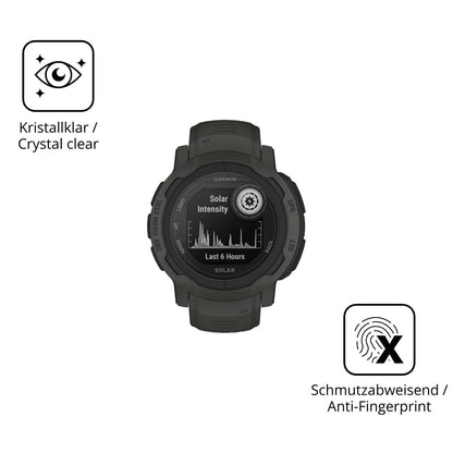 2x 9H Schutzfolie für Garmin Instinct 2 Solar Panz (5)