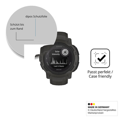 2x 9H Schutzfolie für Garmin Instinct 2 Solar Panz (6)