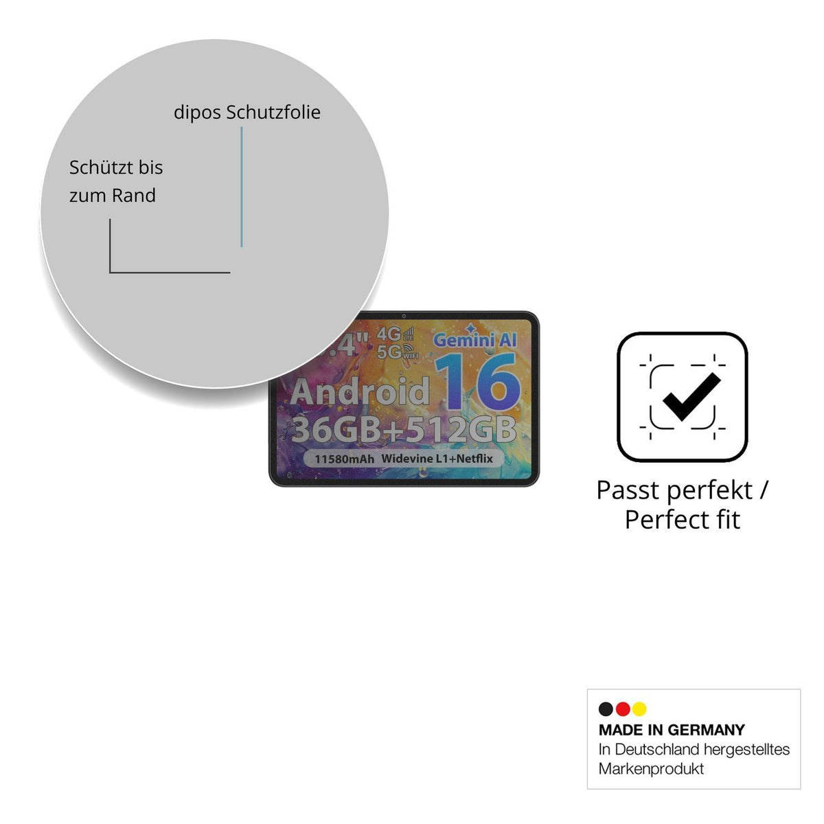 Blickschutzfolie für WOREGOO M328 matt Schutzfolie (4)