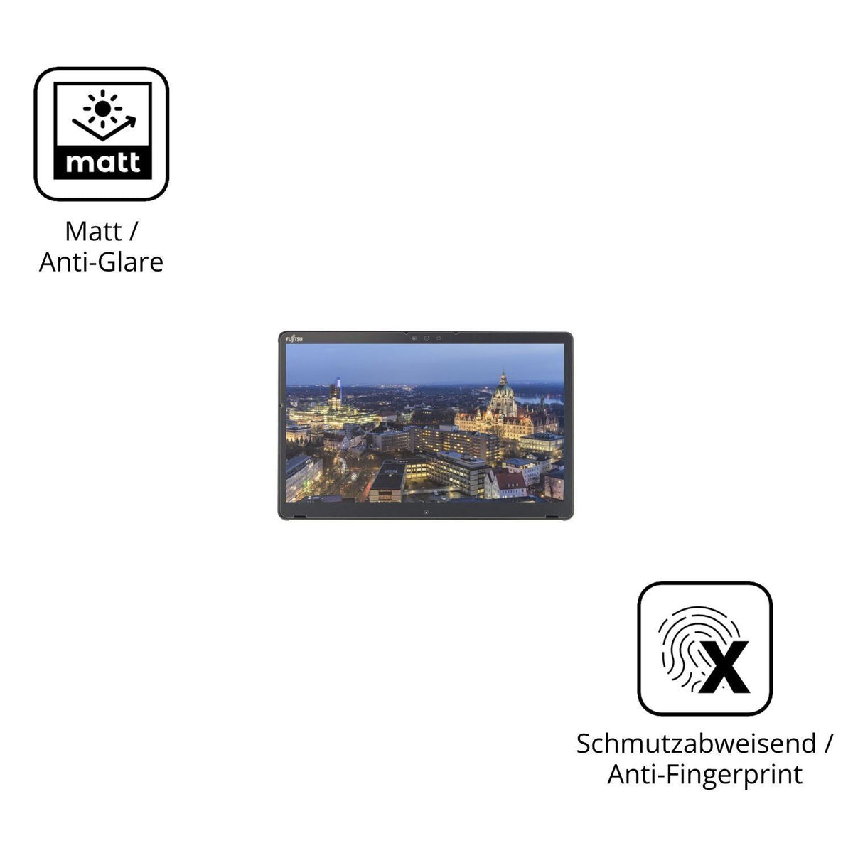 2x Schutzfolie matt für Fujitsu Stylistic Q739 Dis (5)