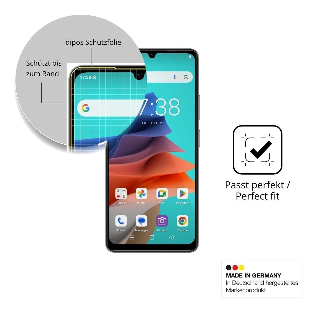 2x 3D Full Cover Schutzfolie für Philips S7220 (6)