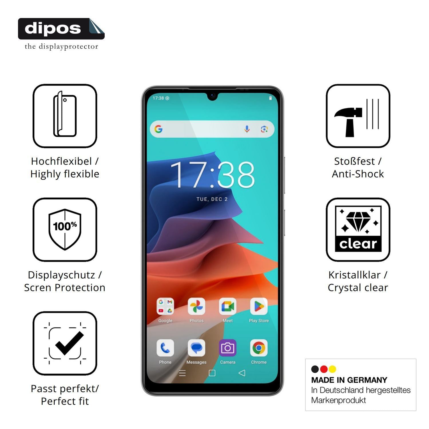 2x 3D Full Cover Schutzfolie für Philips S7220 (7)