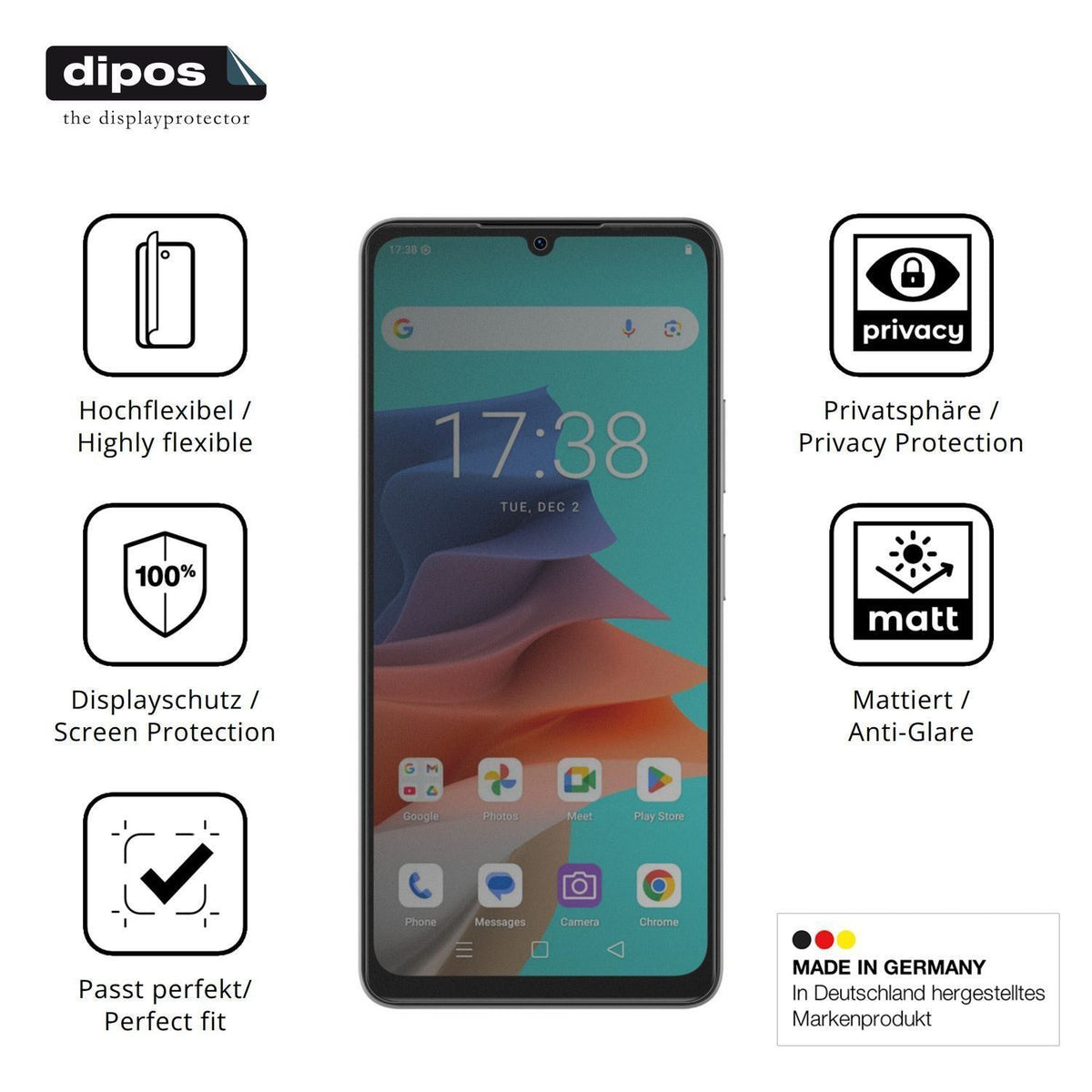 Full Cover Privacy Blickschutzfolie für Philips S7 (5)