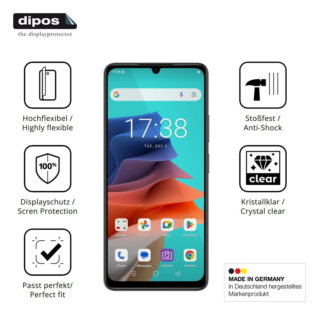 2x 3D Full Cover Schutzfolie für Philips S7210 (7)