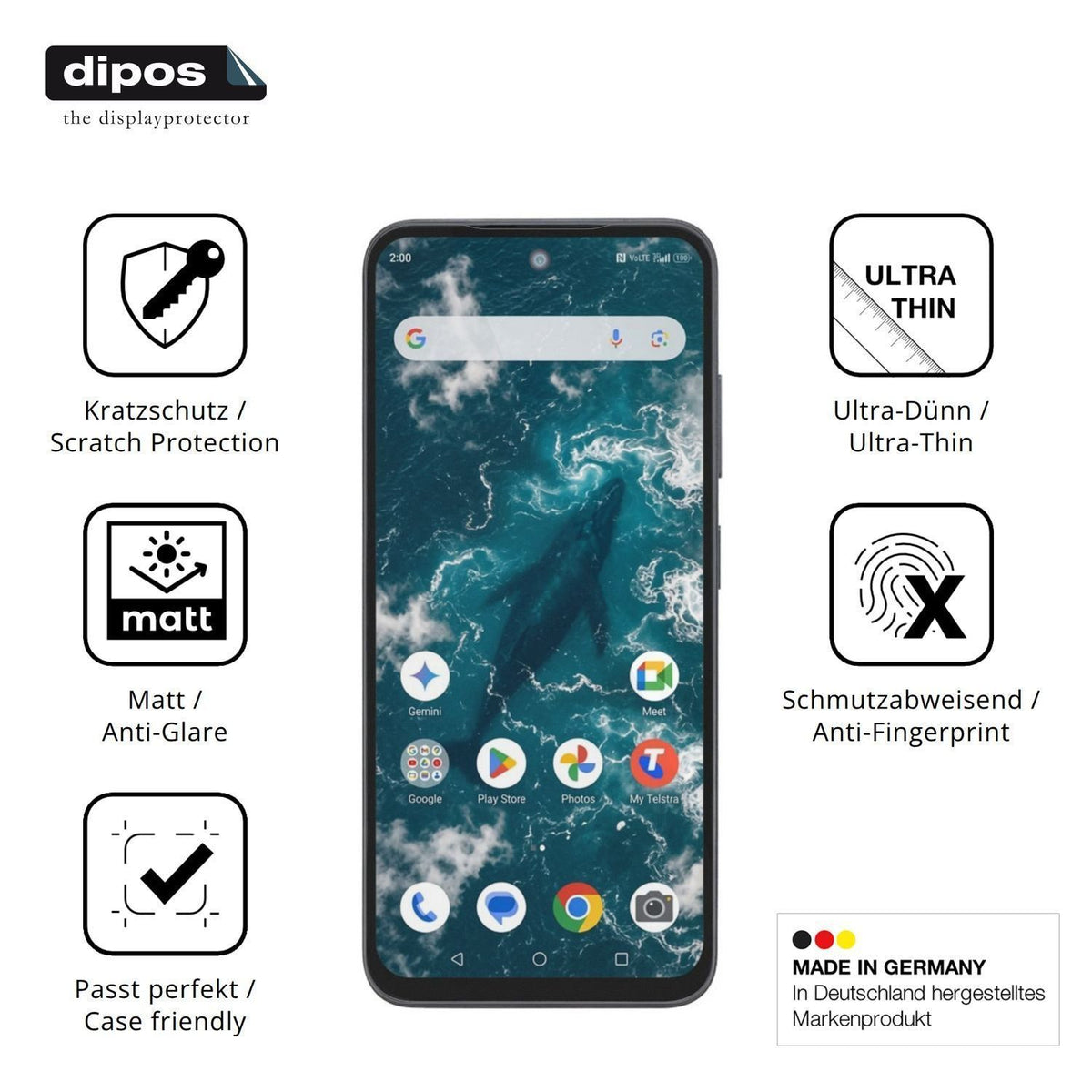 4x Schutzfolie matt für Telstra T-Elite 2 5G Displ (7)