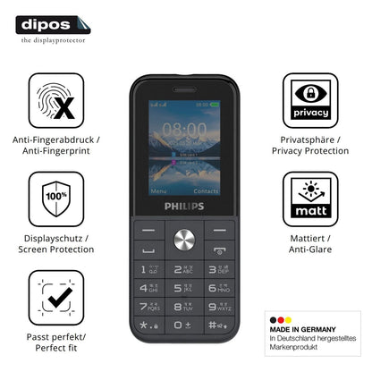 Blickschutzfolie für Philips E2102 matt Schutzfoli (5)