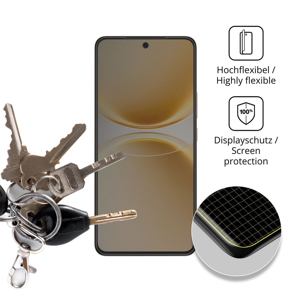 Full Cover Privacy Blickschutzfolie für Vivo V70 L (3)