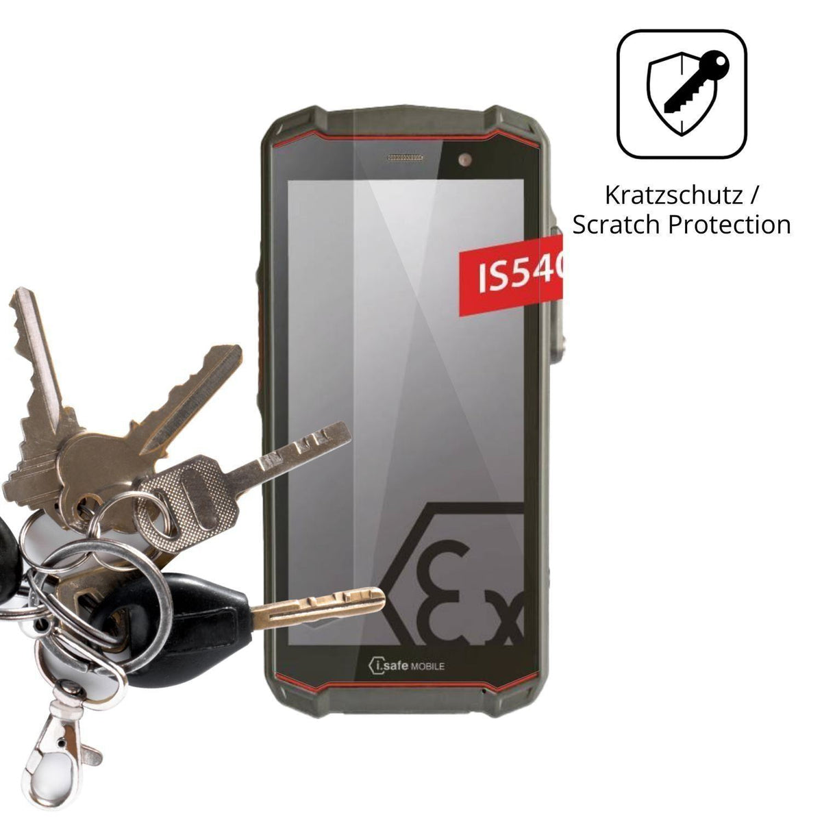 4x Schutzfolie klar für i.safe MOBILE IS540.M1 Dis (4)