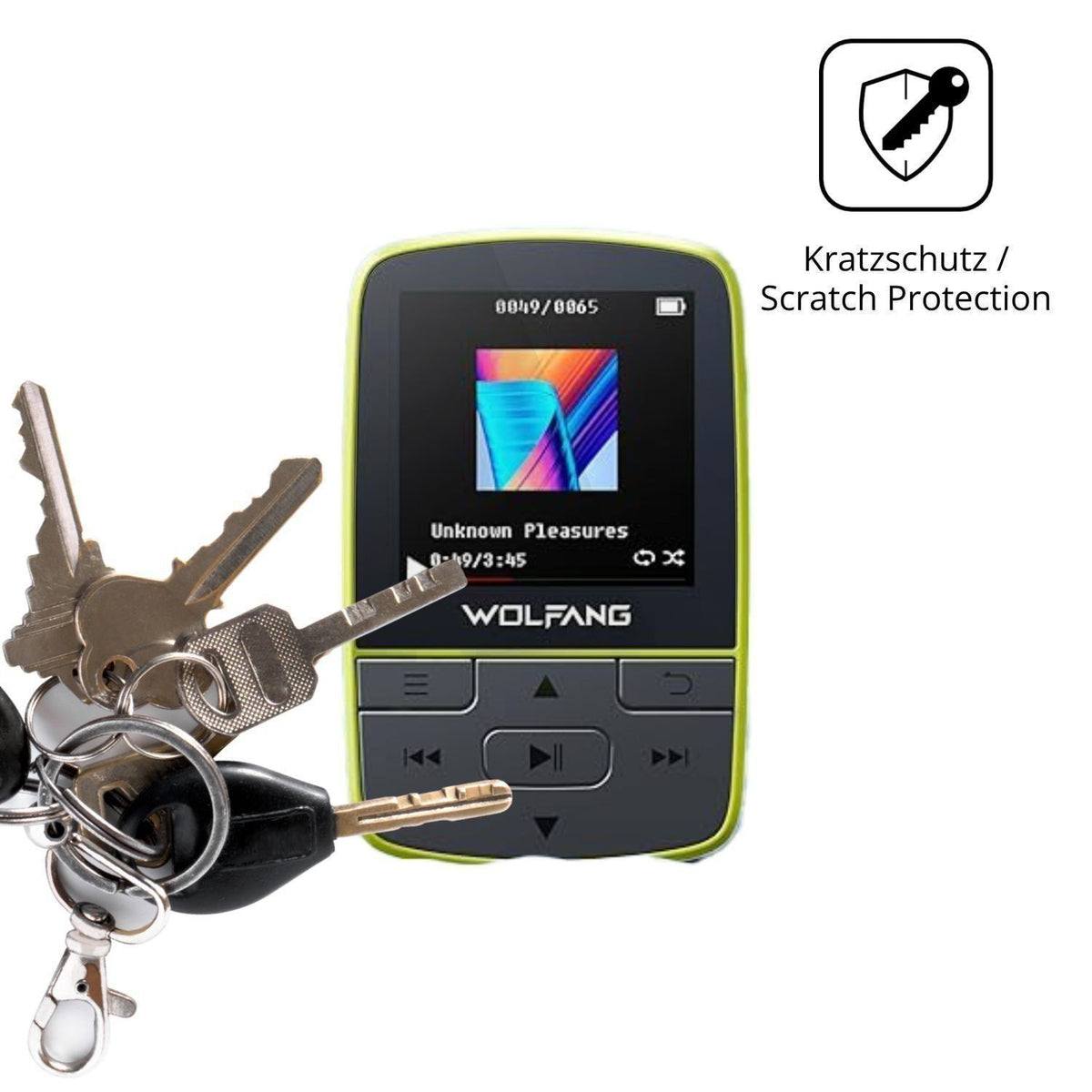 4x Schutzfolie klar für WOLFANG WMP01 MP3-Player D (4)