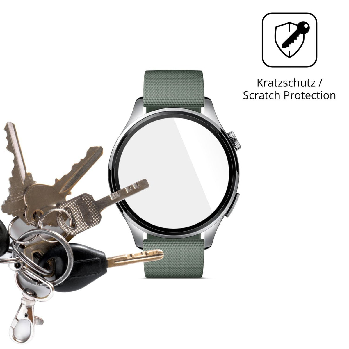 6x Schutzfolie klar für Xiaomi Watch5 Display-Schu (4)