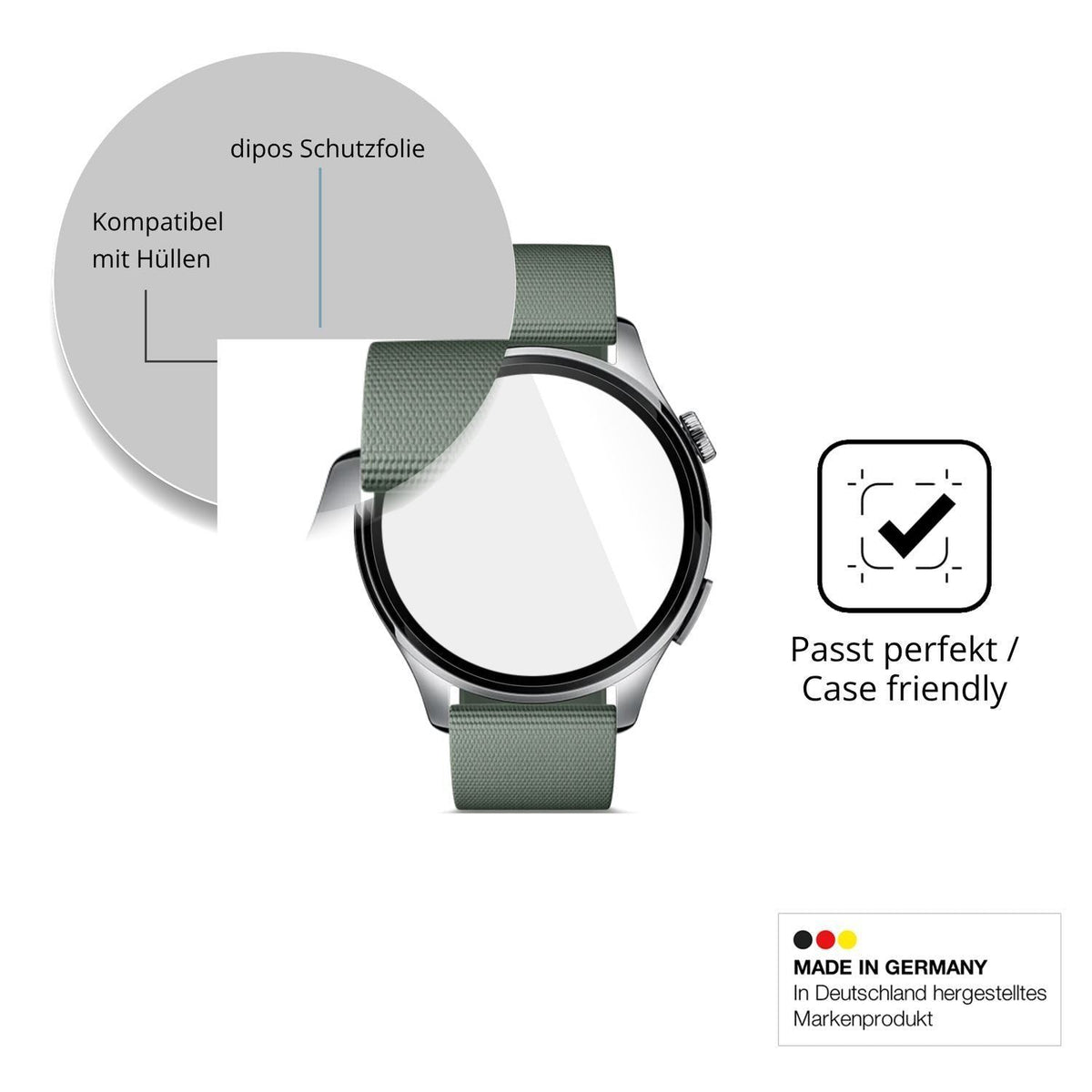 6x Schutzfolie klar für Xiaomi Watch5 Display-Schu (6)