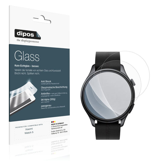 2x 9H Schutzfolie matt für Xiaomi Watch5 Panzerfol (1)