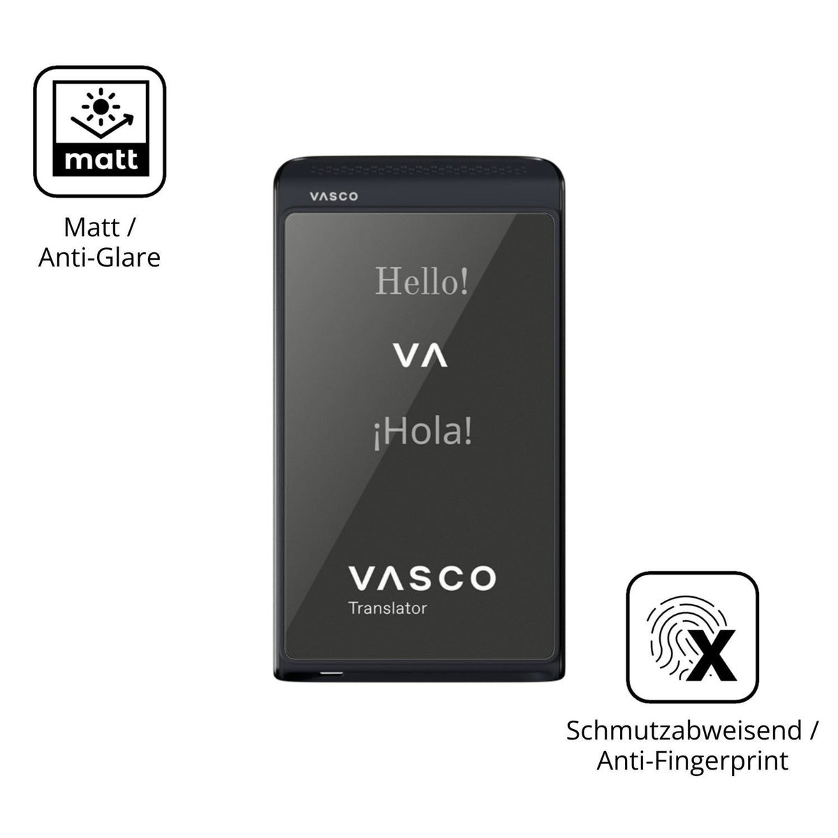 4x Schutzfolie matt für Vasco Translator Q1 Displa (5)