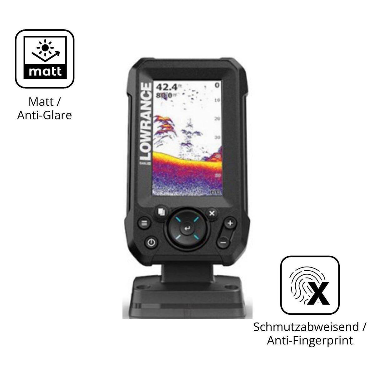 2x Schutzfolie matt für Lowrance Eagle 4 Display-S (5)