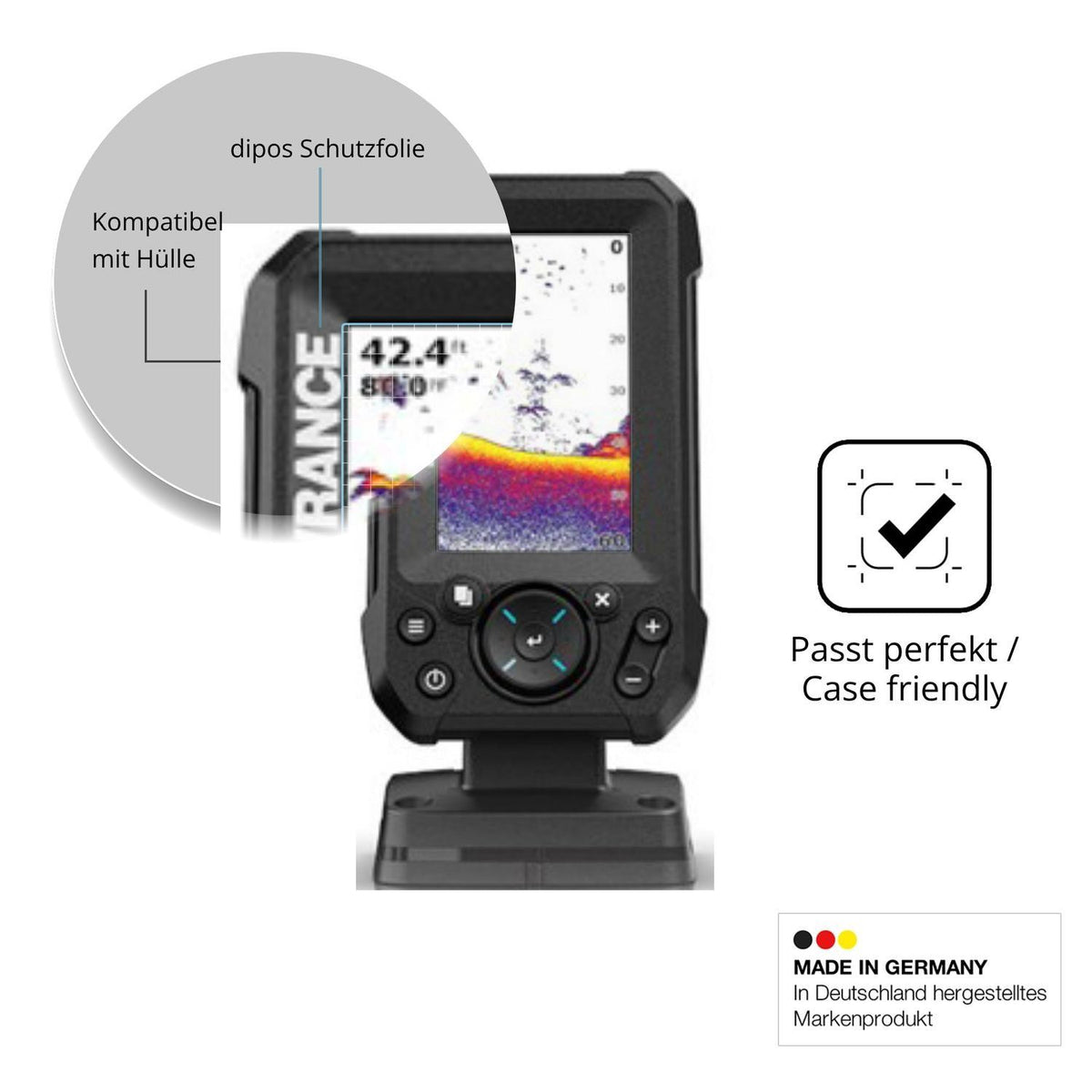 2x Schutzfolie matt für Lowrance Eagle 4 Display-S (6)