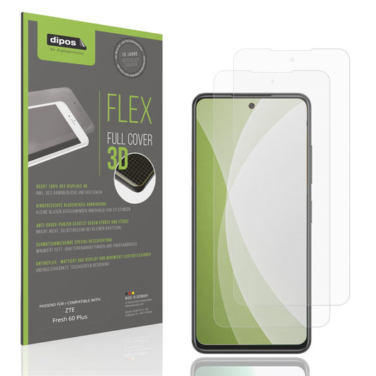 2x Full Cover Schutzfolie matt für ZTE Fresh 60 Pl (1)