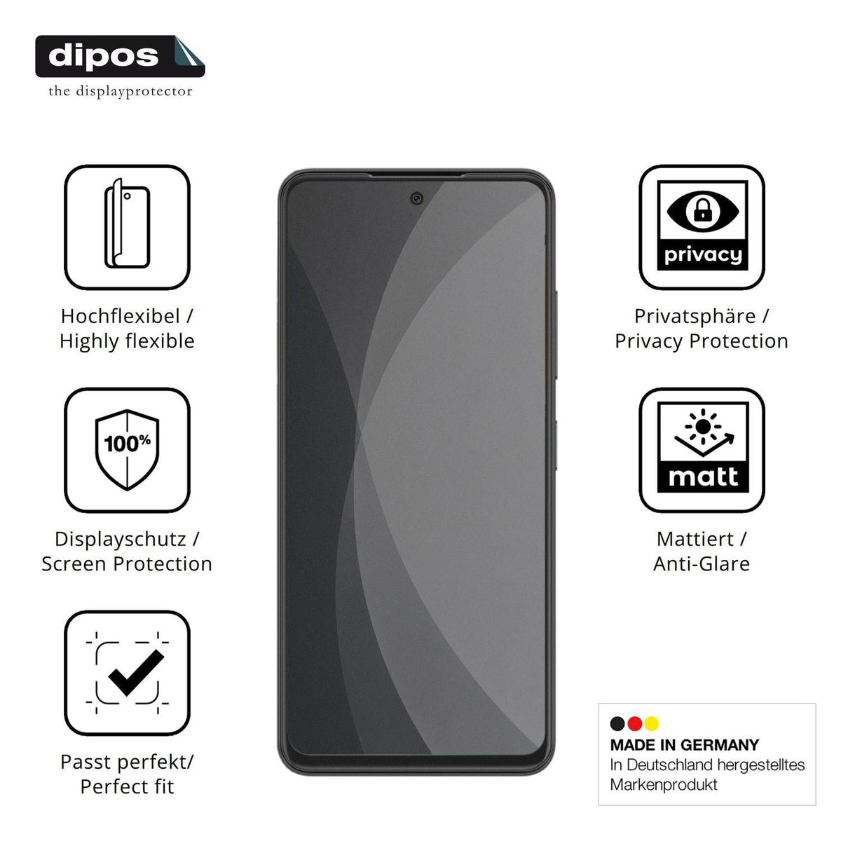 Full Cover Privacy Blickschutzfolie für ZTE Fresh  (5)
