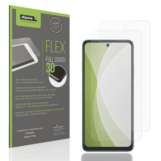 2x Full Cover Schutzfolie matt für Huawei Nova Y73 (1)