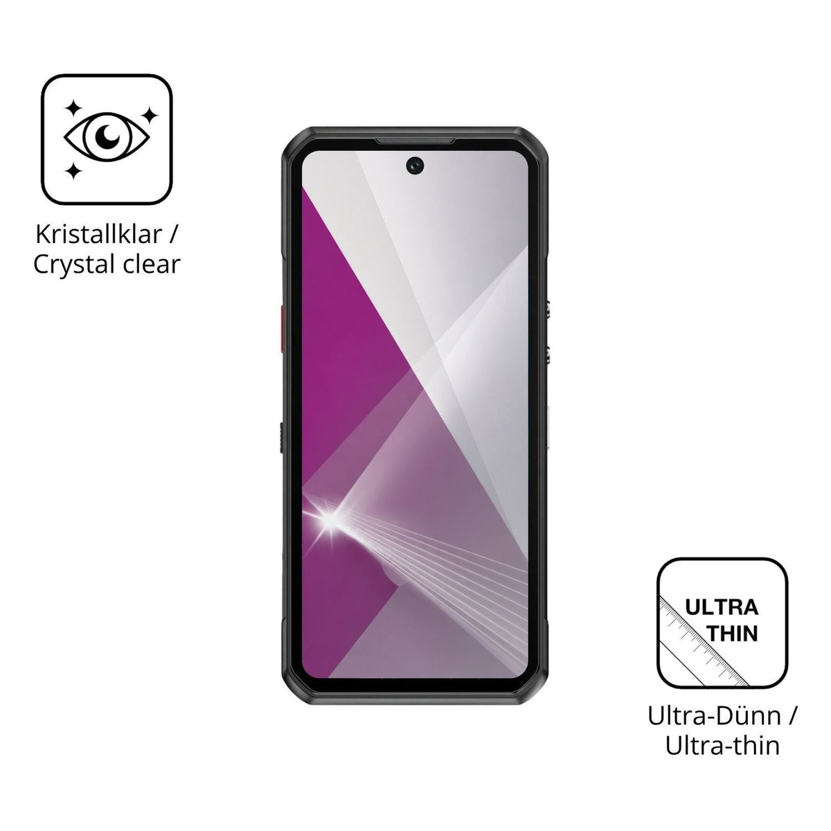 4x Schutzfolie klar für Oukitel WP500 Display-Schu (5)