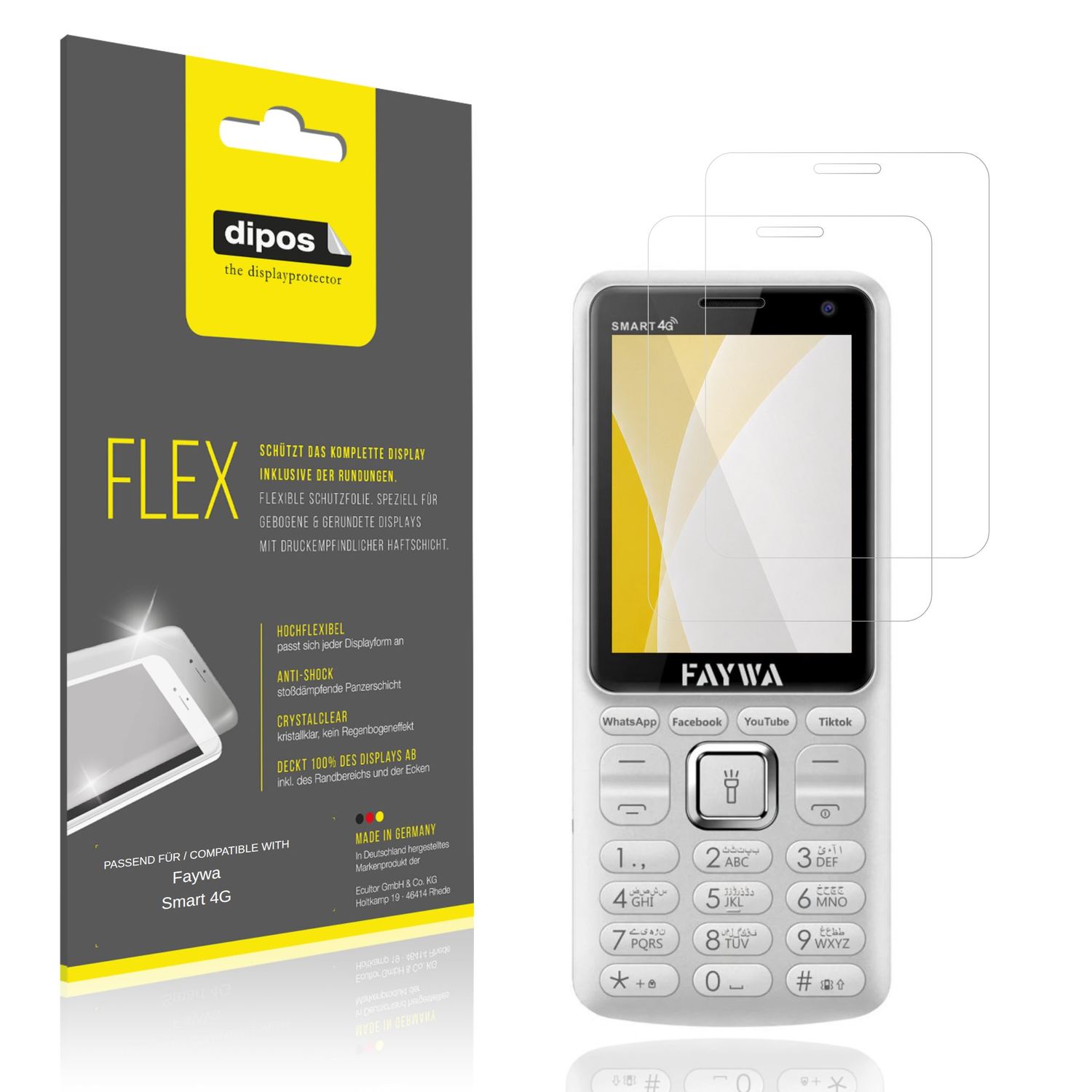 2x 3D Full Cover Schutzfolie für Faywa Smart 4G (1)
