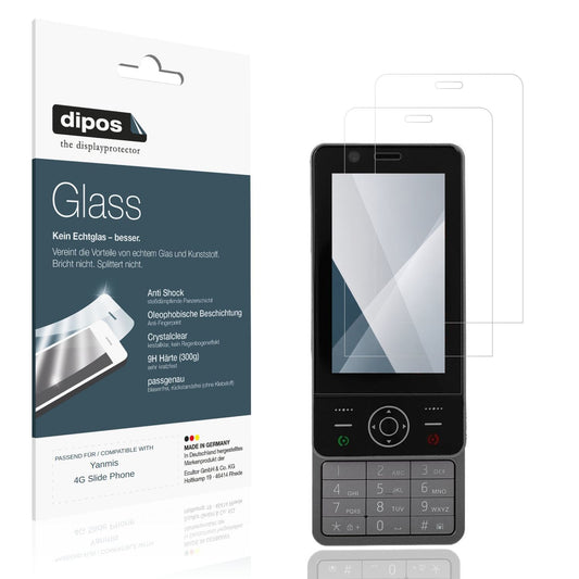 2x 9H Schutzfolie für Yanmis 4G Slide Phone Panzer (1)
