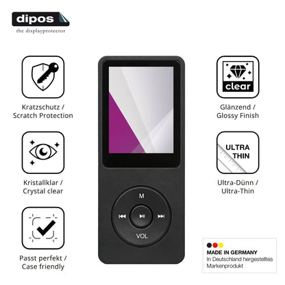 4x Schutzfolie klar für BORDEAG RT001 MP3-Player D (7)