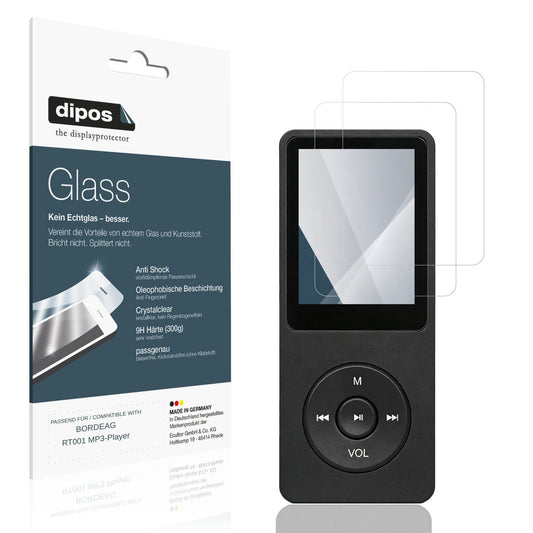 2x 9H Schutzfolie für BORDEAG RT001 MP3-Player Pan (1)