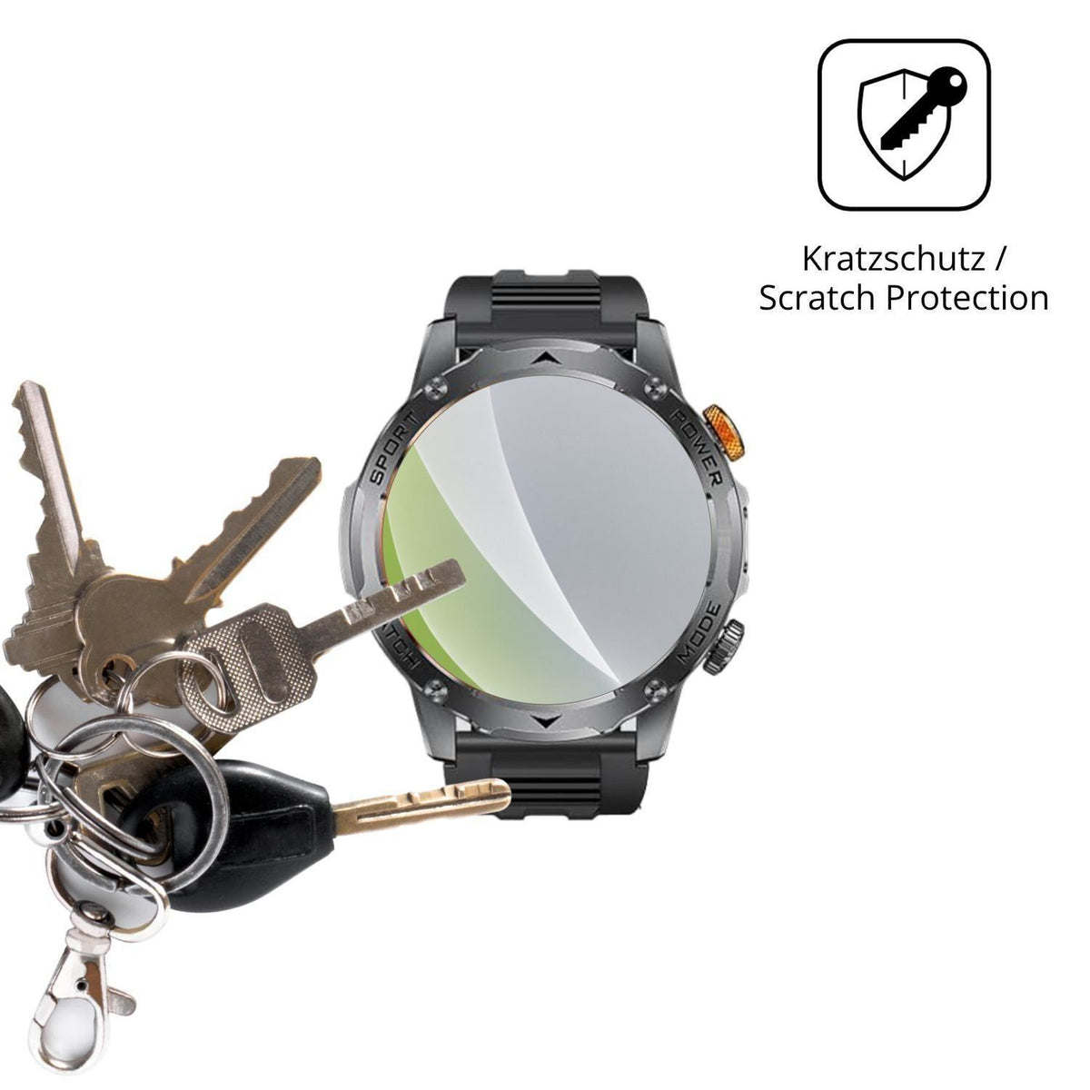 6x Schutzfolie matt für FITFLEX EF12 Display-Schut (4)