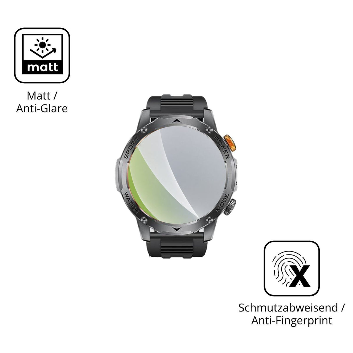 6x Schutzfolie matt für FITFLEX EF12 Display-Schut (5)