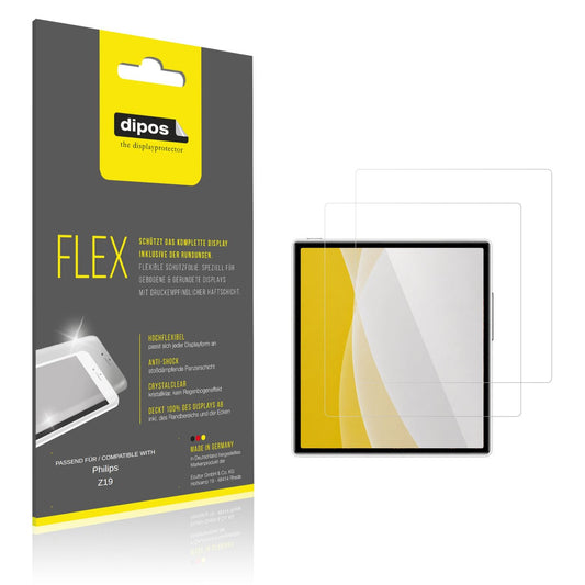 2x 3D Full Cover Schutzfolie für Philips Z19 (1)