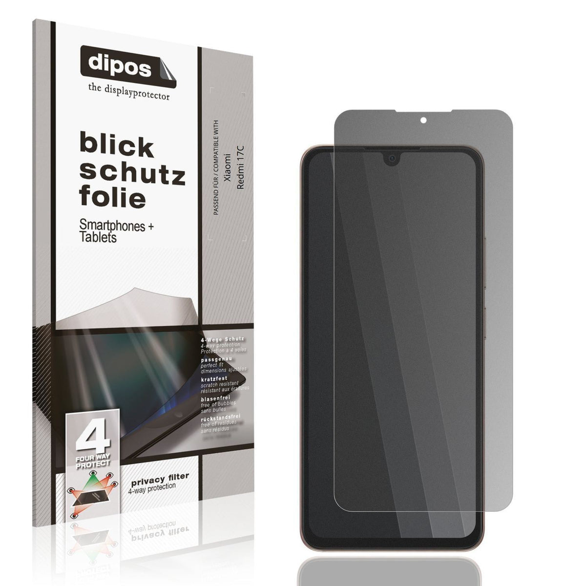 Blickschutzfolie für Xiaomi Redmi 17C matt Schutzf (1)