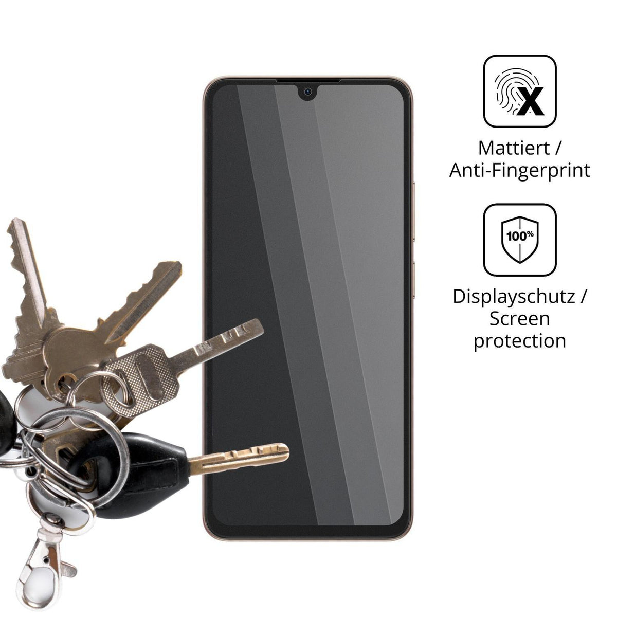 Blickschutzfolie für Xiaomi Redmi 17C matt Schutzf (3)