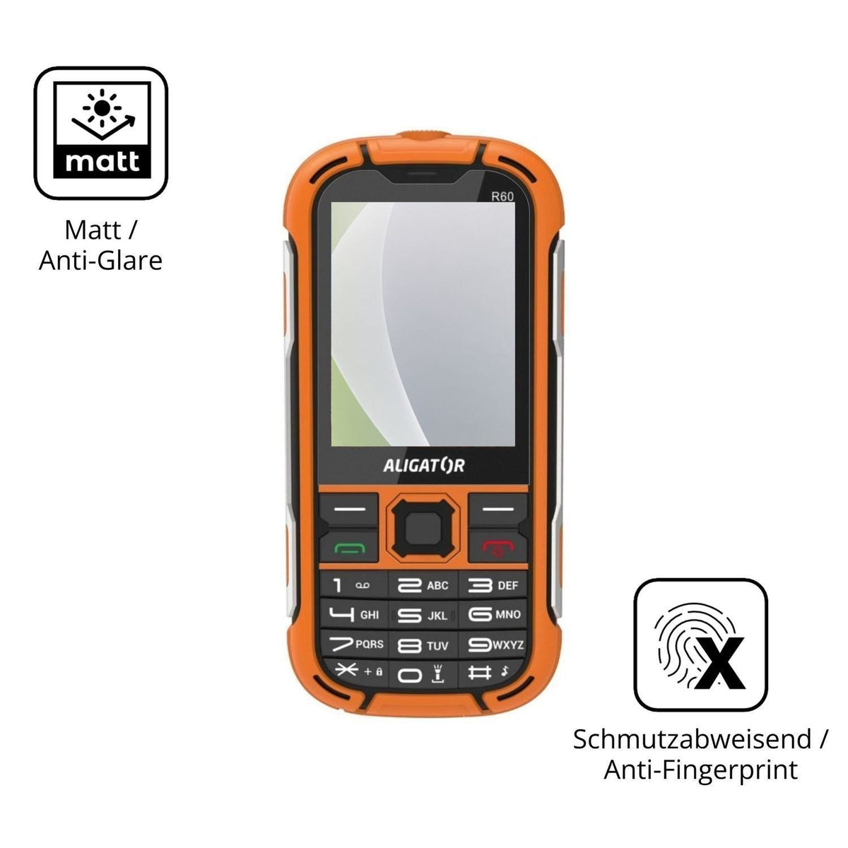 4x Schutzfolie matt für Aligator R60 4G eXtremo Di (5)