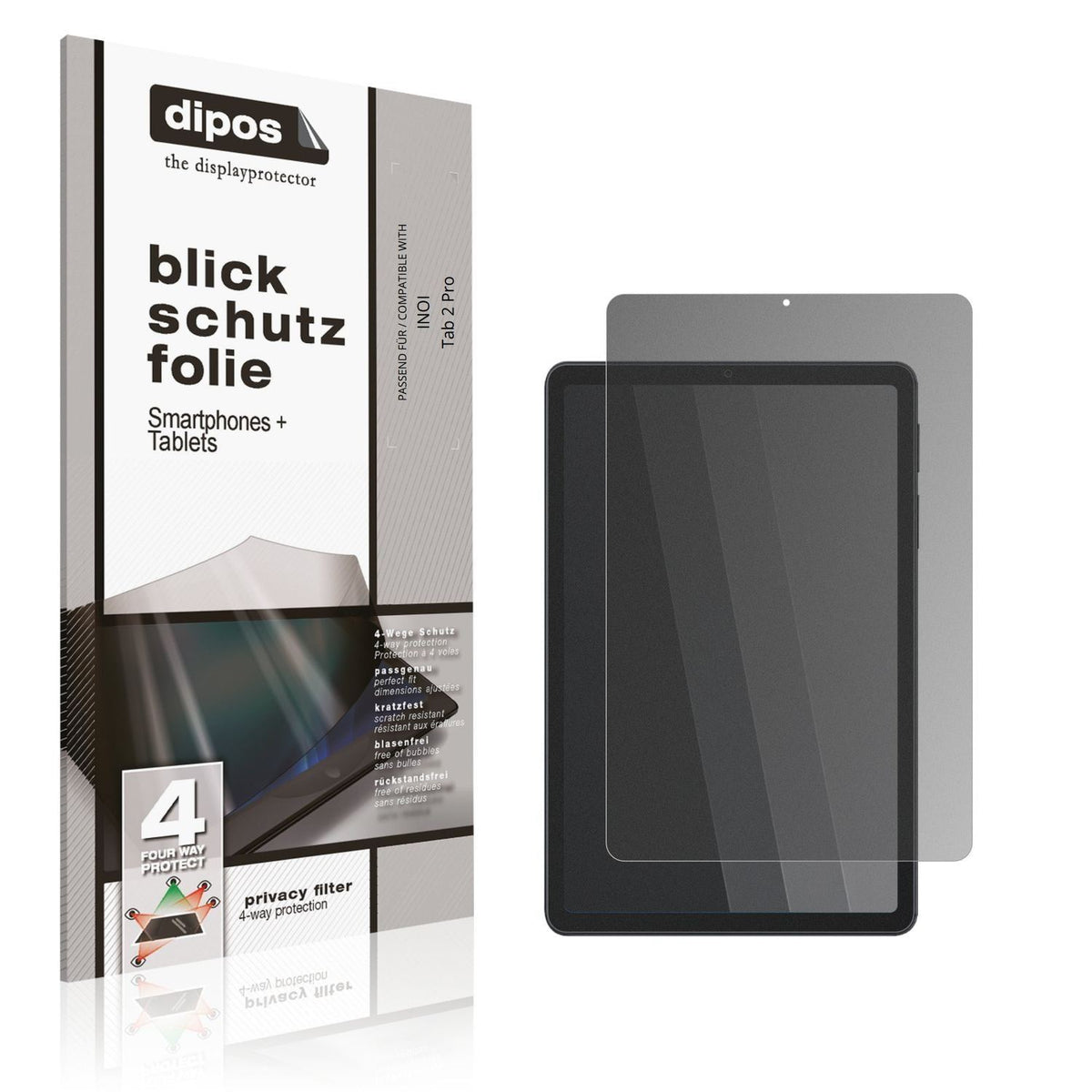 Blickschutzfolie für INOI Tab 2 Pro matt Schutzfol (1)