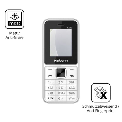 4x Schutzfolie matt für Karbonn KX19 Display-Schut (5)