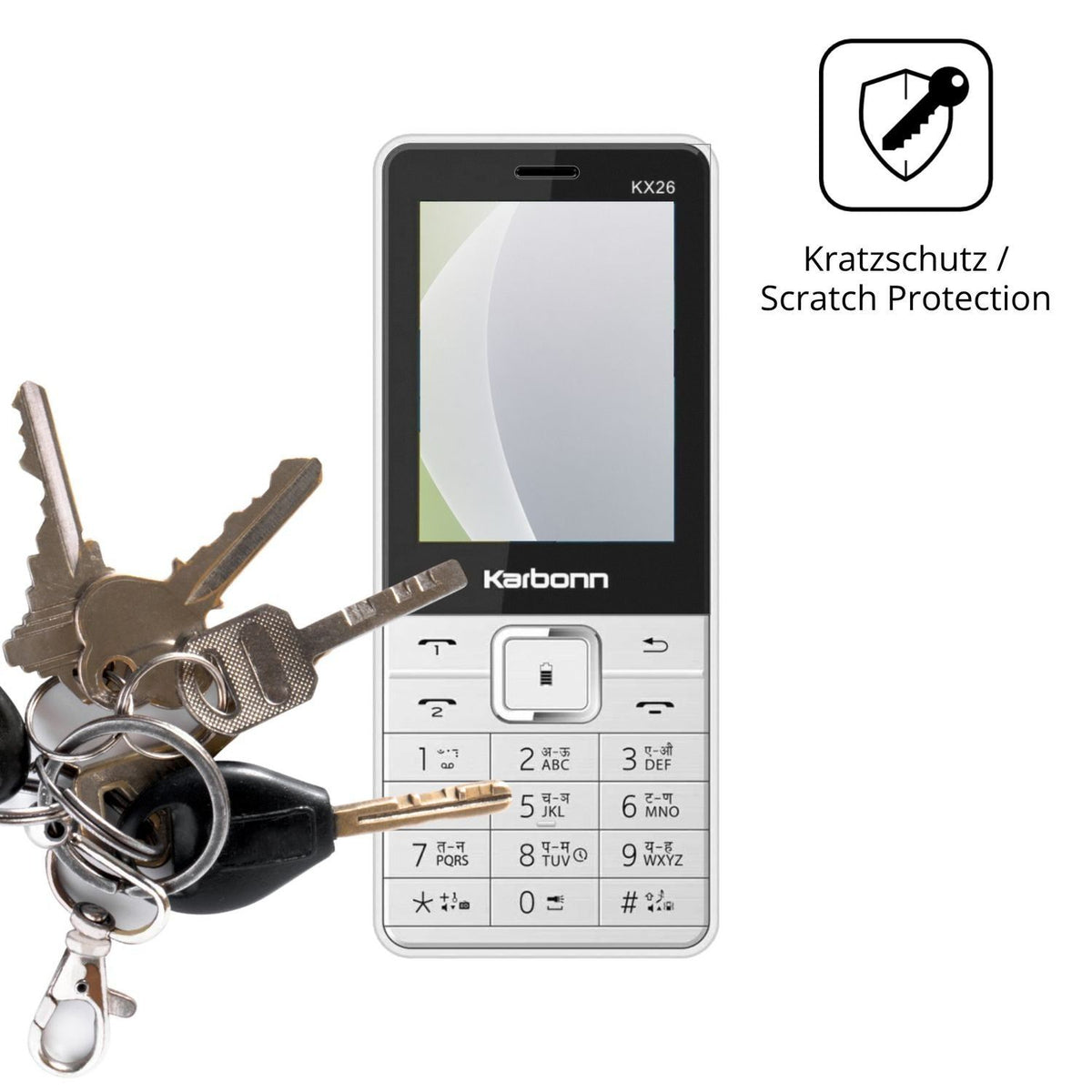 4x Schutzfolie matt für Karbonn KX26 Display-Schut (4)