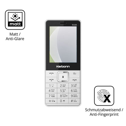 4x Schutzfolie matt für Karbonn KX26 Display-Schut (5)