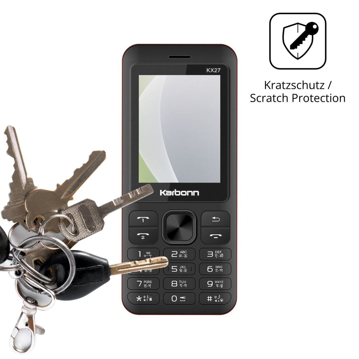 4x Schutzfolie matt für Karbonn KX27 Display-Schut (4)