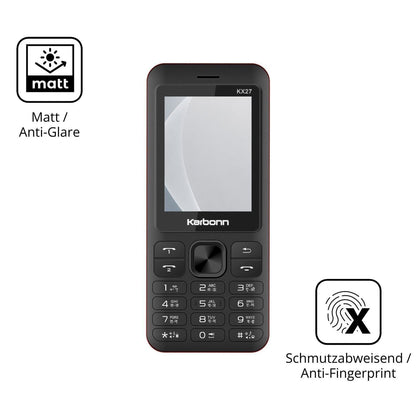 2x 9H Schutzfolie matt für Karbonn KX27 Panzerfoli (5)