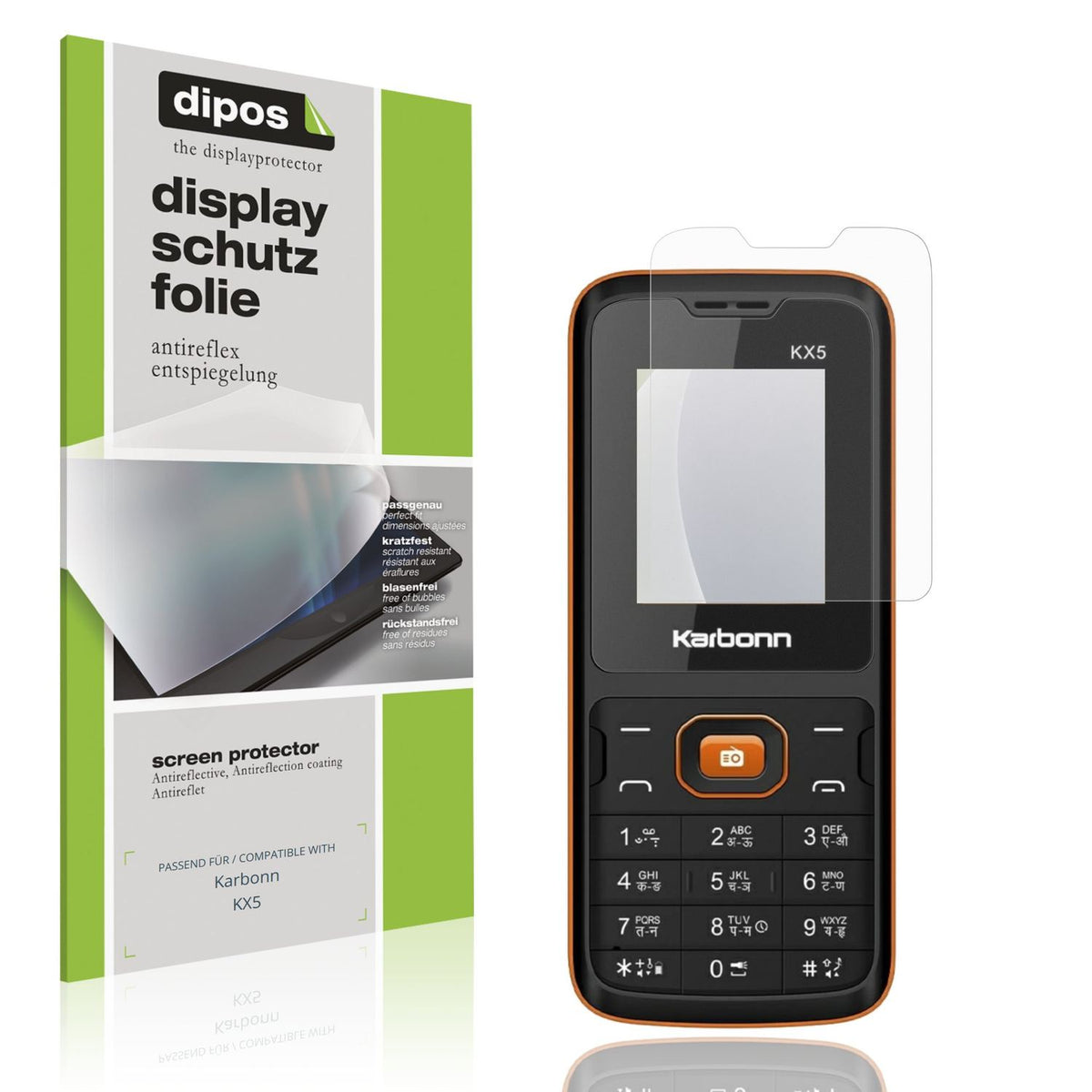 4x Schutzfolie matt für Karbonn KX5 Display-Schutz (1)