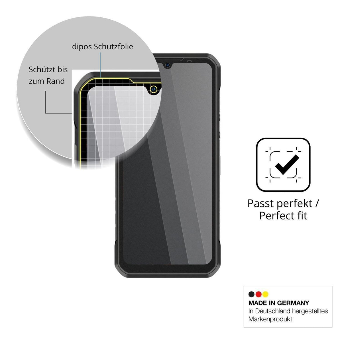 Blickschutzfolie für Oukitel WP68 Air 5G matt Schu (4)