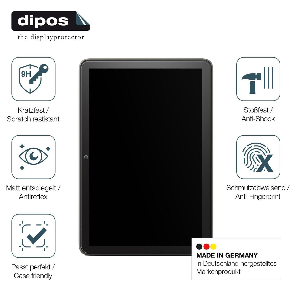 2x 9H Schutzfolie matt für Amazon Fire HD 8 Kids ( (7)
