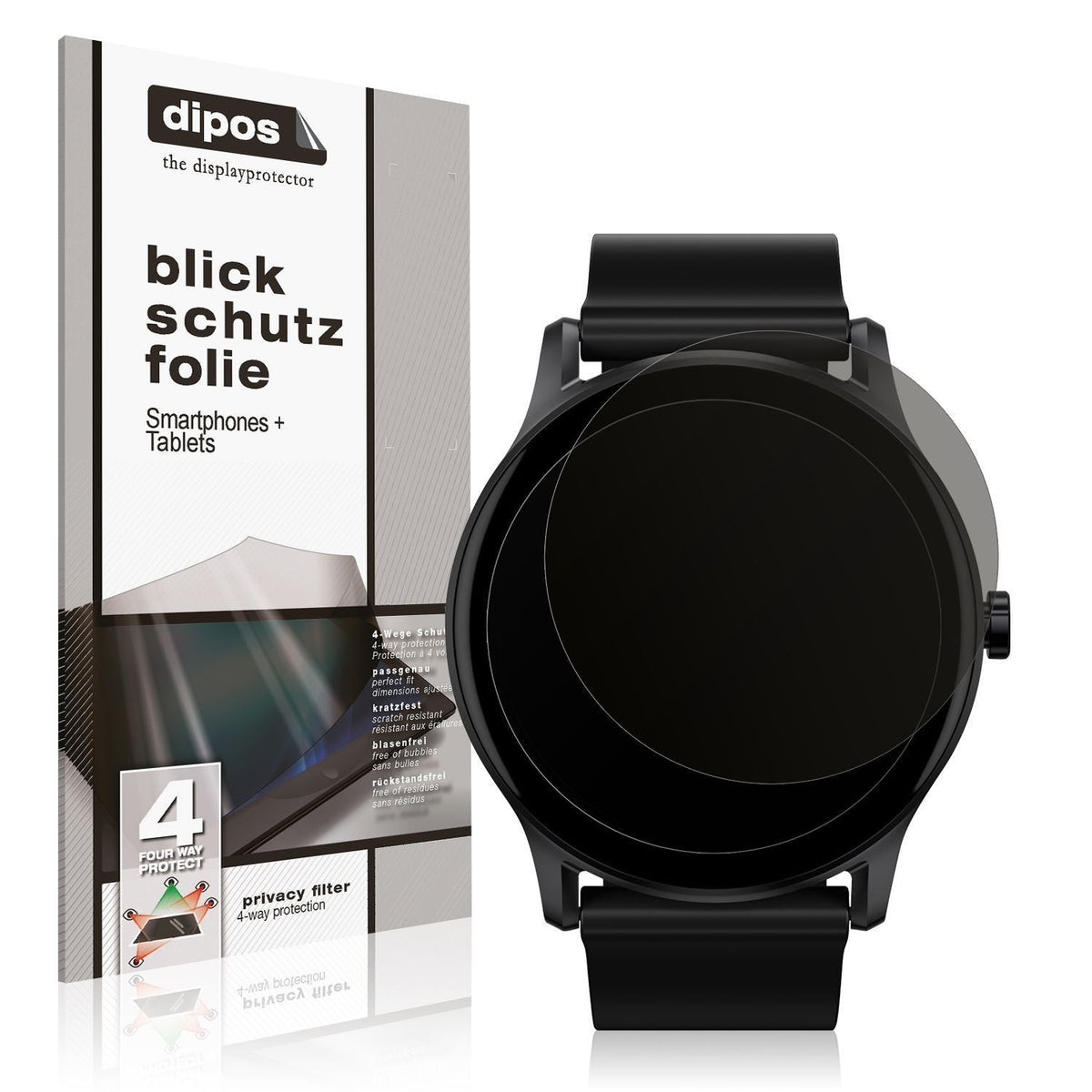 Blickschutzfolie für Haylou GS Smartwatch matt Sch (1)