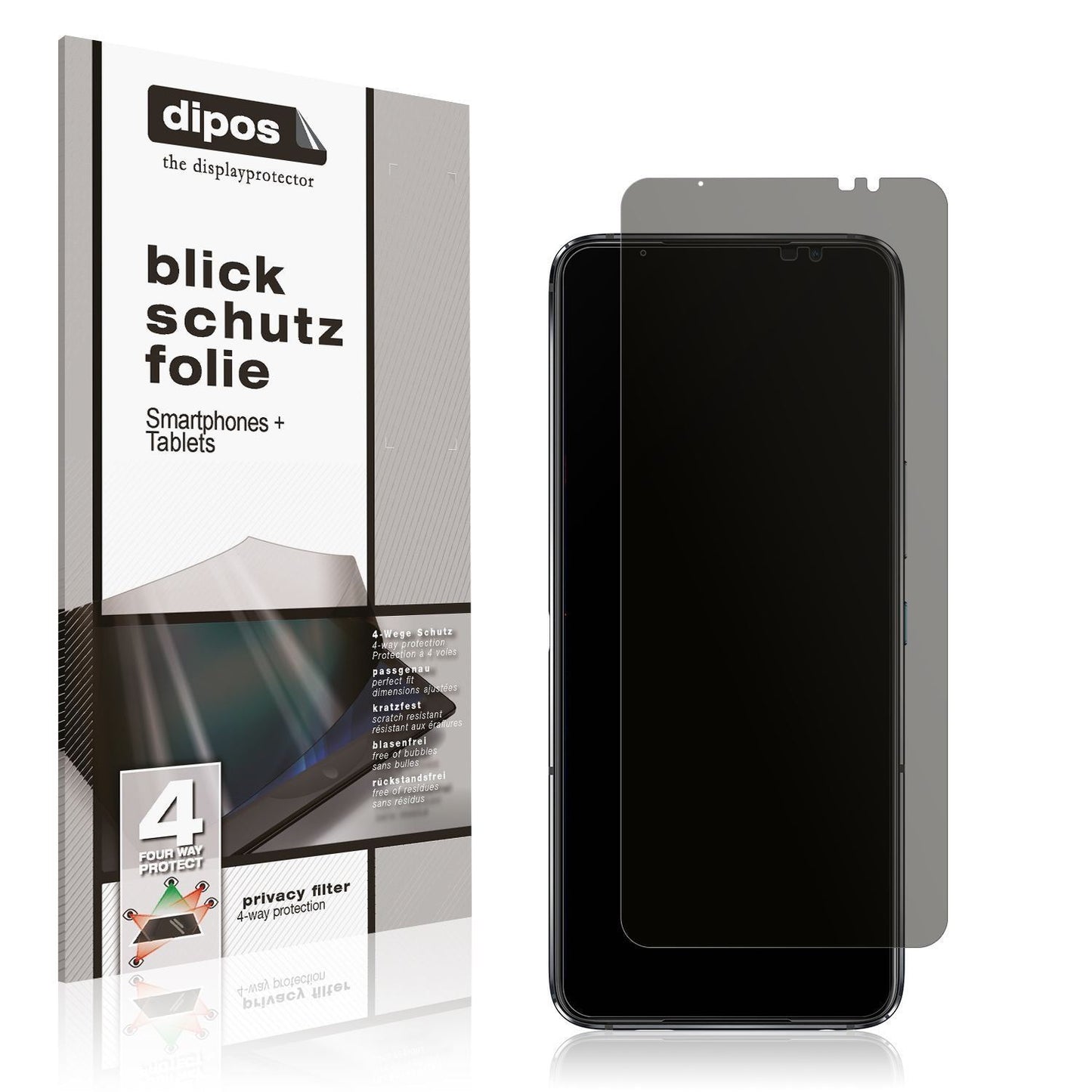 Blickschutzfolie für Asus ROG Phone 6 Pro matt Sch (1)